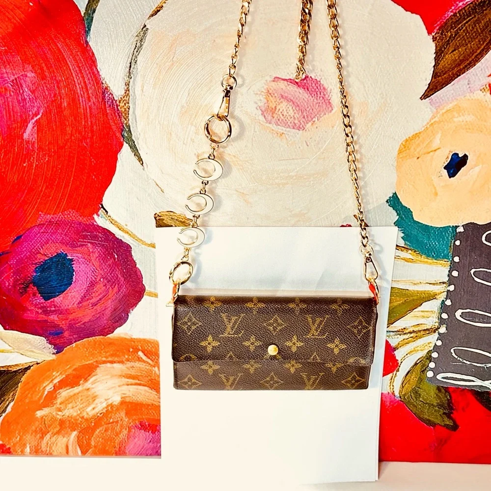 Sold out Monogram The Sarah long wallet with Gold Chain. - Picture 14 of 14
